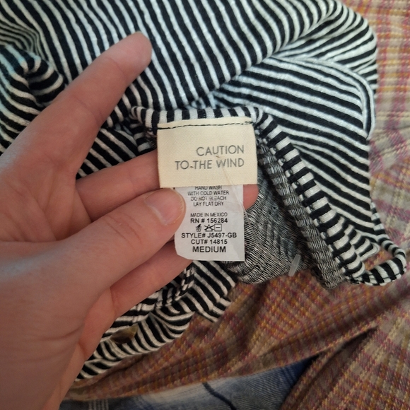 Caution To The Wind Black and White Striped Midi Dress - Picture 6 of 6